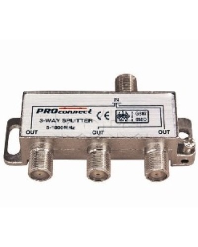 Делитель ТВ х 3 под F разъём 5-1000 МГц (10шт/уп) PROCONNECT 05-6022 в Оренбурге Коммутационные изделия Pintop.ru