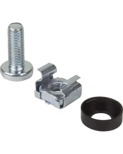 Комплект крепежа винт+шайба+гайка M6x16 REXANT (04-2686) в Оренбурге Аксессуары для стоек и шкафов Pintop.ru