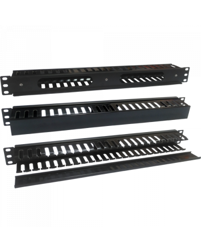 Кабельный органайзер 19 на 24 порта пластиковый, c крышкой, 1U TWT (TWT-ORG1U/24-CVP) в Оренбурге Кабельные органайзеры Pintop.ru