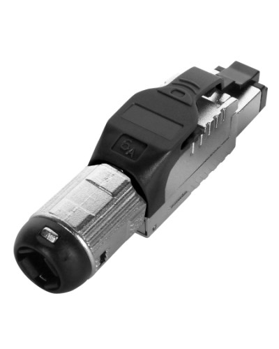 Разъем полевой оконцовки RJ-45 Hyperline (PLUE-8P8C-S-C6A-SH-BK) в Оренбурге Патч-корды и пигтейлы Pintop.ru