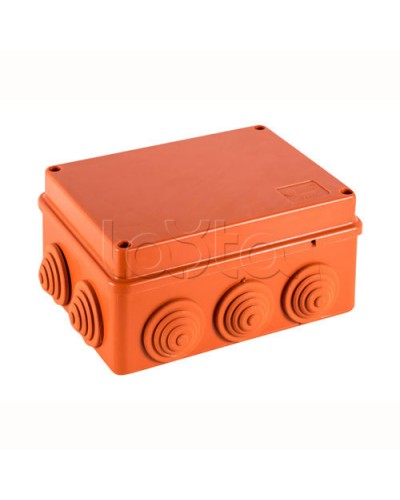 JBS150 Коробка огн. E110, о/п 150х110х70мм, без галогена,10 вых., IP55, 3Р, (2,5-16 мм2), цвет оранж. Экопласт (43189HF) в Оренбурге Коробки (ОКЛ) Экопласт Pintop.ru