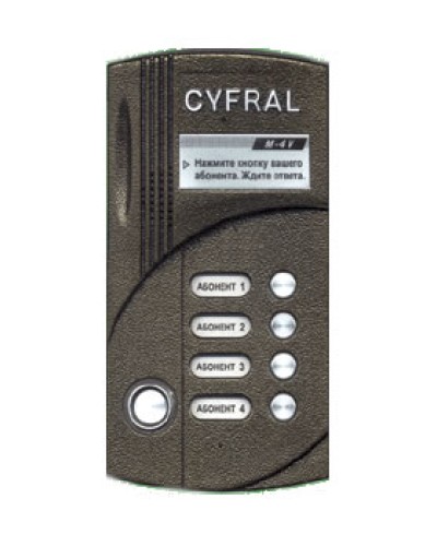 Блок вызова аудиодомофона на 4 абонента Цифрал M-4M/T в Оренбурге Блоки вызова многоабонентные Pintop.ru