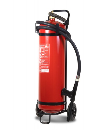 Огнетушитель ПОЖТЕХНИКА ОП-50(з) МИГ Е (10А, 233В-3, С, Е) на тележке с перекр.стволом в Оренбурге Огнетушители Pintop.ru