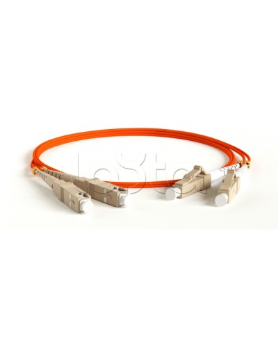 Патч-корд волоконно-оптический многомодовый MM 50/125, LC-SC, duplex, LSZH, 1 м Hyperline FC-D2-50-LC/PR-SC/PR-H-1M-LSZH-OR в Оренбурге Патч-корды оптические Pintop.ru