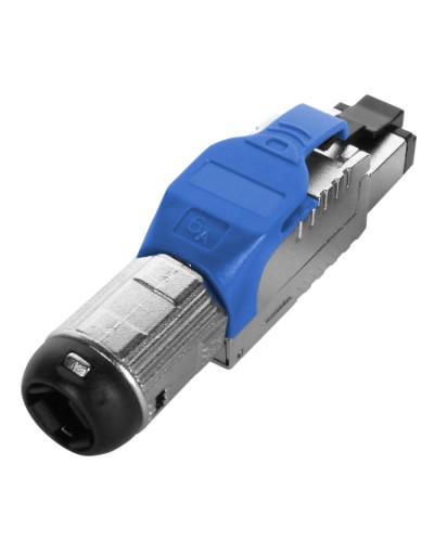 Разъем полевой оконцовки RJ-45 Hyperline (PLUE-8P8C-S-C6A-SH-BL) в Оренбурге Патч-корды и пигтейлы Pintop.ru