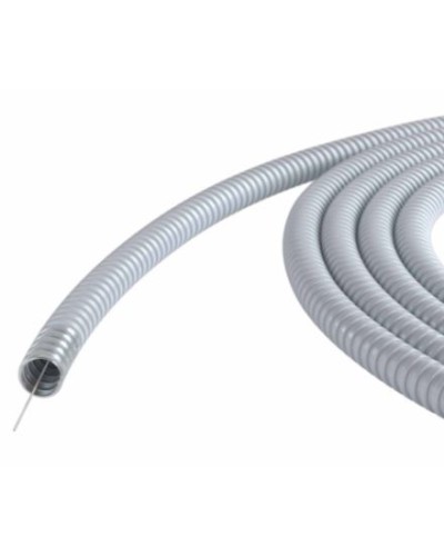 Металлорукав DN 15мм в ПВХ изоляции, Dвн 15,5 мм, Dнар 19,5, с протяжкой, 100 м, цвет серый DKC 6071R-015100P в Оренбурге Металлорукав Pintop.ru