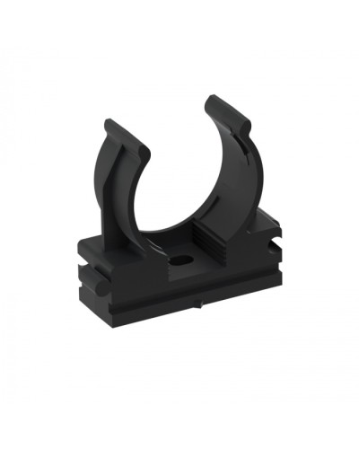 CFQ25 Держатель (клипса) для труб, для монтажного пистолета D25мм, цвет чёрный (10шт) Экопласт (41525-10BL) в Оренбурге Держатели, клипсы, скобы Pintop.ru