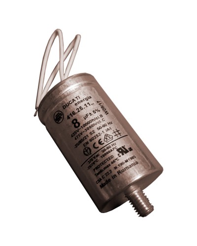 Конденсатор 8 мкФ с гибкими выводами и болтом Came 119RIR339 в Оренбурге Запчасти для шлагбаумов и автоматики Pintop.ru