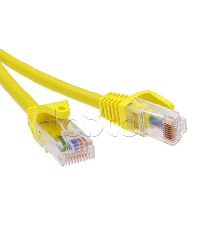 Патч-корд неэкранированный CAT6 U/UTP 4х2, LSZH, желтый, 5м DKC RN6UU4550YL в Оренбурге Патчкорды (медные) Pintop.ru