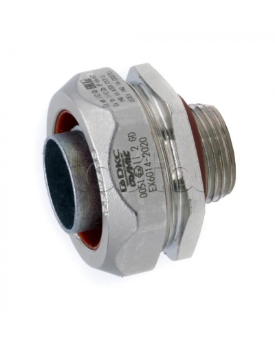 Взрывозащищенная Ex e муфта металлорукав-коробка. DN20 мм. M20х1,5.Никелированная латунь. IP66/6 (EX6014-2020) в Оренбурге Повороты, муфты, тройники Pintop.ru