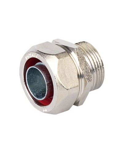 Муфта металлорукав-коробка, ф15мм, IP40/IP44/IP66/IP67, М20х1,5 наружная резьба DKC (6014-20A) в Оренбурге Повороты, муфты, тройники Pintop.ru