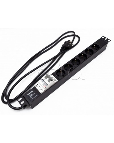 Блок розеток Hyperline SHE19-6SH-B-2.5EU в Оренбурге Блоки розеток Pintop.ru