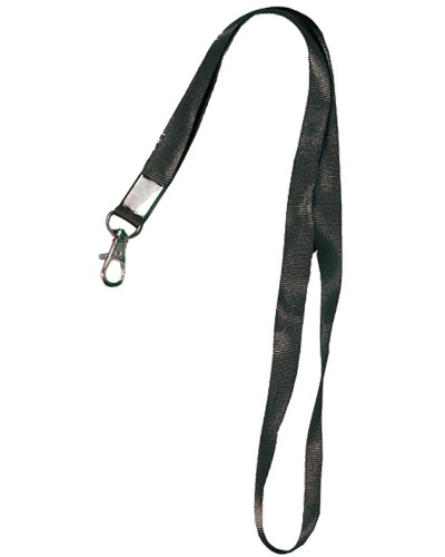 Лента шёлковая с металлическим карабином-защёлкой Tantos TS-STR (black) в Оренбурге Дополнительное оборудование для СКУД Pintop.ru