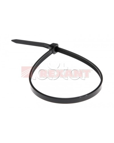 Хомут-стяжка нейлоновый 5х250 мм чёрный (100шт/уп) REXANT 07-0251-5 в Оренбурге Стяжки-хомуты Pintop.ru
