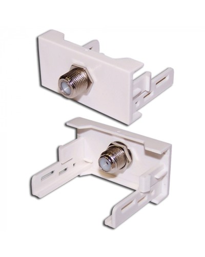 Вставка Mosaic 22.5x45 с RF-адаптером F-81, белая LANMASTER (LAN-WA-LP-RF-WH) в Оренбурге Коннекторы и разъемы Pintop.ru