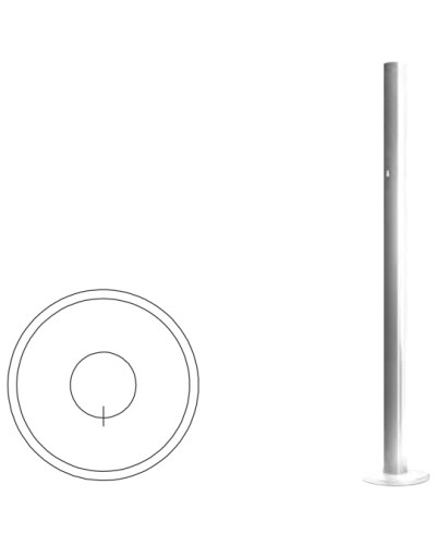 Стойка ограждения базовая с отверстием под фиксатор (антик серебро) Oxgard в Оренбурге Ограждения Pintop.ru