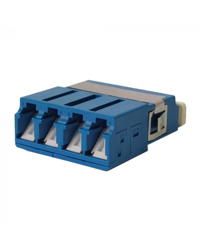 Адаптер оптический LC OM3, со шторкой, корпус SC, квадро LANMASTER (LAN-4LCS/SH-AM-OM3) в Оренбурге Проходные адаптеры и розетки оптические Pintop.ru