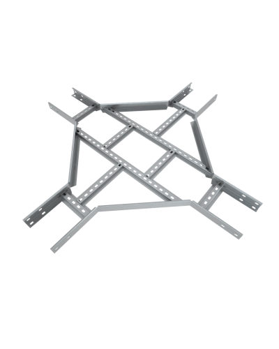 Х-разветвитель лестничный 80х400х1,2 мм Быстрый монтаж КМ-Профиль (LXDS80-400-1.2) в Оренбурге Аксессуары для лотков Pintop.ru