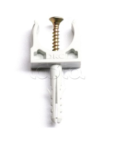 Держатель с защелкой и дюбелем, д.16 мм DKC 51316 в Оренбурге Держатели, клипсы, скобы Pintop.ru