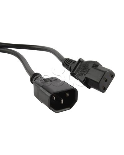 Кабель питания монитор-компьютер Hyperline PWC-IEC13-IEC14-5.0-BK в Оренбурге Патч-корды и пигтейлы Pintop.ru