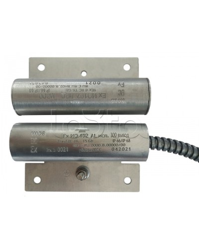 Извещатель охранный точечный магнитоконтактный взрывозащищённый Магнито-контакт Ех ИО102 Al исп.300 вывод с магнитом М-100 1Ex d IIC T6 Gb (кабель 3х0,75) в Оренбурге Извещатели охранные (Ex) Pintop.ru