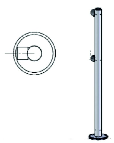 Стойка ограждения односторонняя Oxgard Стойка ограждения односторонняя (ВЗР 1996.01) в Оренбурге Ограждения Pintop.ru