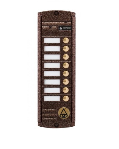 Видеопанель вызывная накладная цветная на 8 абонентов Activision AVP-458 (PAL, медь) в Оренбурге Вызывные видеопанели малоабонентные Pintop.ru