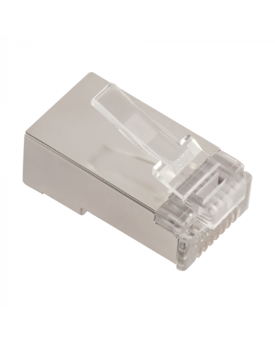 LANMASTER (LAN-EZ45-8P8C/S5E-100) - Коннектор RJ45 тип EZ, 8P8C, STP, Cat.5e, универсальный, покрытие 50 микрон,100 шт. в Оренбурге Коннекторы Pintop.ru