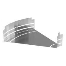 Угол горизонтальный изменяемый 0-45 градусов Стандарт INOX (AISI 304) 400х100 Промрукав (PR16.3598)