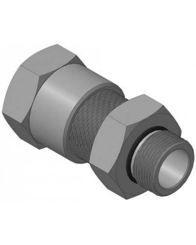 Кабельный ввод для бронированного кабеля с уплотнением внутренней оболочки кабеля резьбой G3/4, внешним диаметром кабеля D=18-22 мм и проходным диаметром кабеля d=8-12 мм Спектрон КВБ-22/12-М-G3/4 в Оренбурге Аксессуары для кабель-канала Pintop.ru