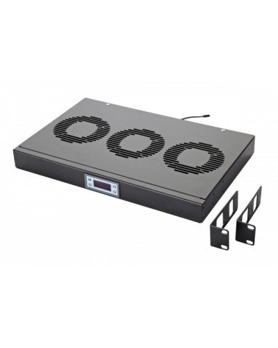 Панель вентиляционная с 3 вентиляторами, с контроллером Eurolan 60A-91-10-30BL в Оренбурге Вентиляторные модули Pintop.ru