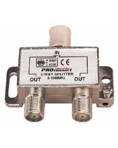 Делитель ТВ х 2 под F разъём 5-1000 МГц (10шт/уп) PROCONNECT 05-6021 в Оренбурге Коммутационные изделия Pintop.ru
