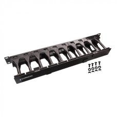 Кабельный органайзер 19" c пластиковыми пальцами глубиной 106 мм и крышкой, 2U LANMASTER (LAN-ORG-PF/S-2U)