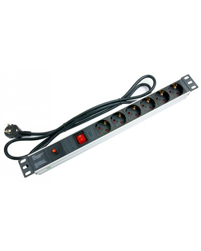 Блок на 6 розеток EU горизонтальный для 19 шкафов Cabeus PDU-6P-F-2EU в Оренбурге Блоки розеток Pintop.ru