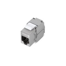 Вставка Keystone Jack RJ-45(8P8C), категория 5e, 110 IDC, угол заделки 180 градусов, без инструмента (Toolless), экранированная, белая