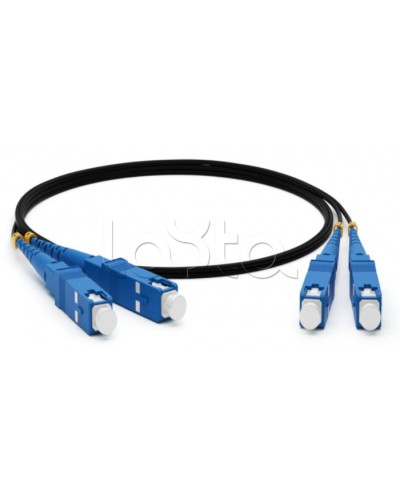 Патч-корд SM 9/125 (OS2), SC/UPC-SC/UPC, 2мм, duplex LSZH 1м черн Hyperline FC-D2-9-SC/UR-SC/UR-H-1M-LSZH-BK в Оренбурге Патч-корды оптические Pintop.ru