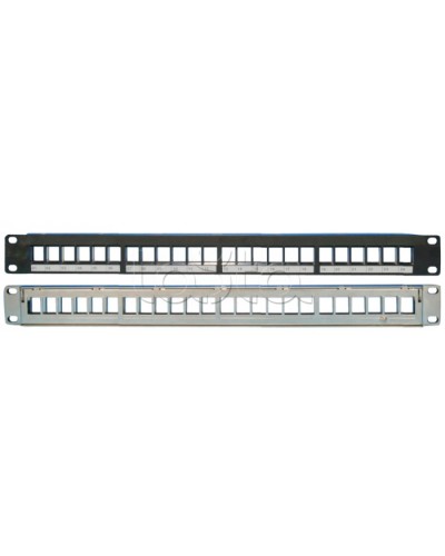 Наборная коммутационная панель 19”, 1U, 24 порта UTP/FTP Eurolan (27F-00-24BL) в Оренбурге Коннекторы Pintop.ru