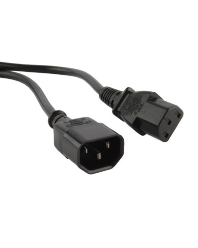 Кабель питания с заземлением Hyperline PWC-IEC13-IEC14-1.8-BK в Оренбурге Патч-корды и пигтейлы Pintop.ru