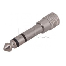 Переходник штекер 6.3мм стерео - гнездо 3.5мм стерео (металл) (50шт/уп) REXANT 14-0205