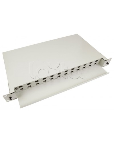 Бокс оптический 19, 1U на 24 SC/2xLC порта Cabeus ODF-19-24-SC в Оренбурге Кросс оптический Pintop.ru