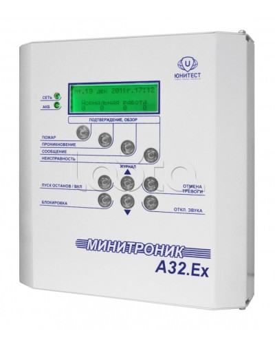 Прибор адресно-аналоговый приемно-контрольный охранно-пожарный и управления взрывозащищенный Юнитест Минитроник А32.Ех в Оренбурге Системы охраны взрывоопасных объектов Pintop.ru