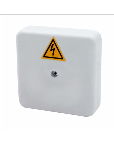 Коробка распределительная огнестойкая КРОПС-П0, IP41, габаритные размеры 75х75х20 мм, для кабелей сечением до 4 мм2, 2 клеммы КМ-Профиль (FRJB-KM-P0-4-02-КРОПС-IP41) в Оренбурге Распределительные коробки Pintop.ru