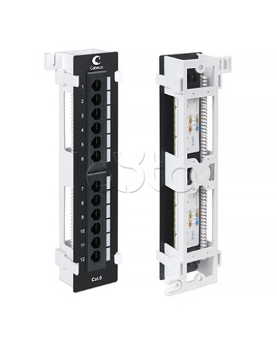 Патч-панель настенная, 12 портов RJ-45 Cabeus (PL-12-CAT.6-WL-DUAL IDC) в Оренбурге Патч панель Pintop.ru