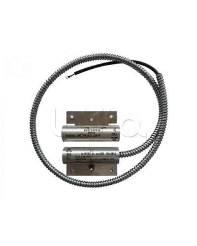 Извещатель охранный точечный магнитоконтактный взрывозащищённый Магнито-контакт Ех ИО102 Al исп.251 (торцевой), с постоянно присоединенным кабелем в металлорукаве (штатно кабель 2х0,75 - 1м), 1Ex d IIC T6 Gb АТФЕ.425119.171 в Оренбурге Извещатели охранн