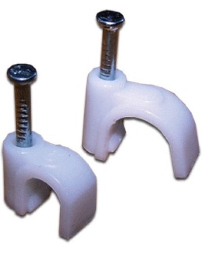 Клипса кабельная круглая, диаметр 4 мм, белая (100шт.уп) TWT TWT-CLR-04 в Оренбурге Держатели, клипсы, скобы Pintop.ru