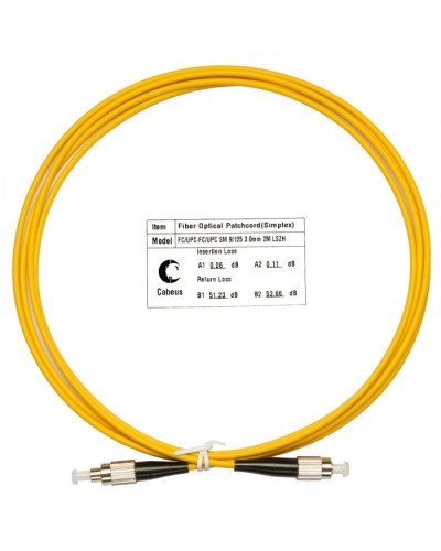 Шнур оптический simplex FC-FC 9/125 SM 2 м LSZH Cabeus FOP(s)-9-FC-FC-2M в Оренбурге Патч-корды оптические Pintop.ru
