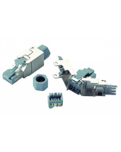 Вилка RJ45 категории 6 FTP для полевой установки Eurolan (13A-F6-03SL) в Оренбурге Коннекторы и разъемы Pintop.ru