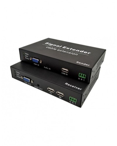 NST NS-HDU-VGA-KVM-AR KVM VGA+USB удлинитель по витой паре с поддержкой Audio, RS232 до 120м в Оренбурге Системы видеонаблюдения Pintop.ru