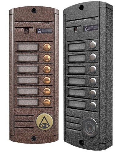 Видеопанель вызывная накладная цветная на 6 абонентов Activision AVP-456 (PAL, антик) в Оренбурге Вызывные видеопанели малоабонентные Pintop.ru