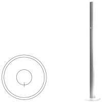 Стойка ограждения базовая с отверстием под фиксатор (антик серебро) Oxgard